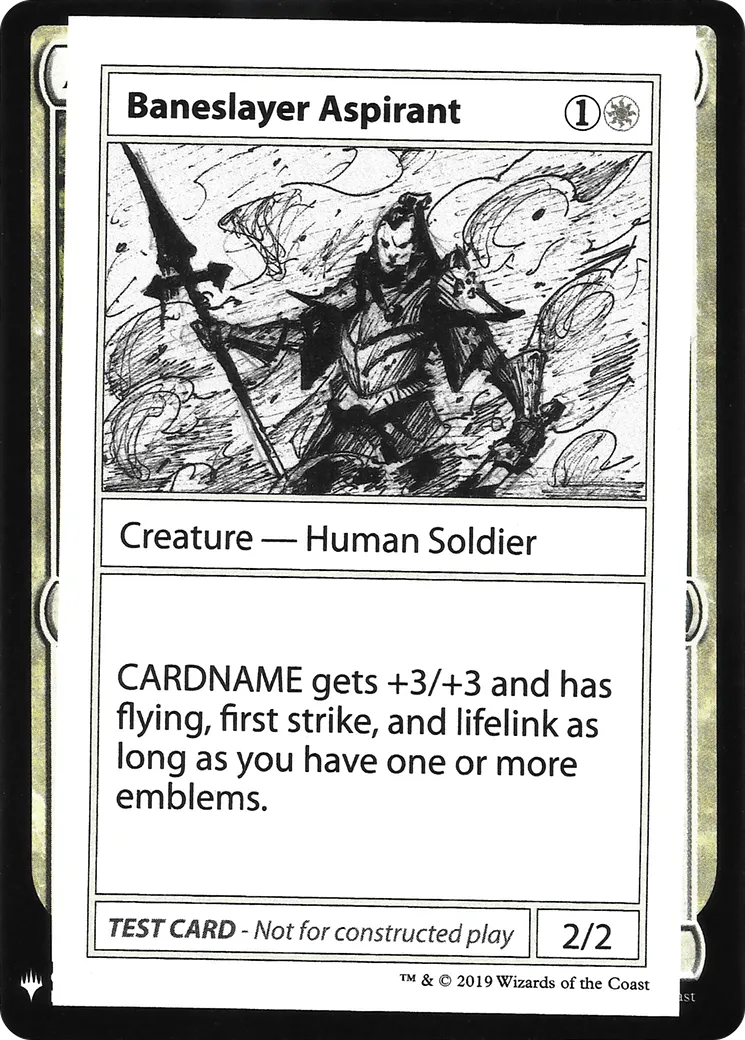 Baneslayer Aspirant — Mystery Booster Playtest Cards 2019 — Magic: The Gathering