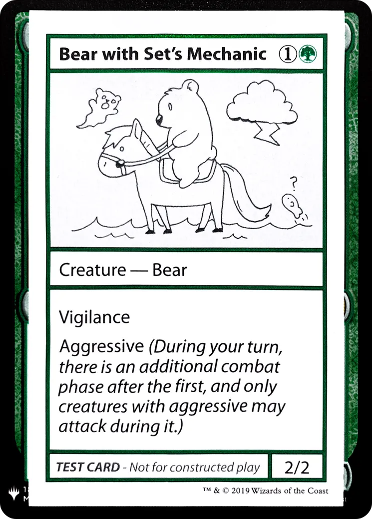 Bear with Set's Mechanic — Mystery Booster Playtest Cards 2019 — Magic: The Gathering