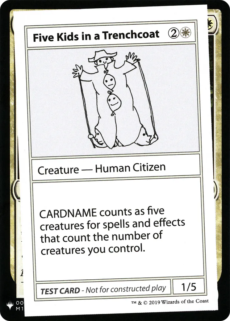 Five Kids in a Trenchcoat — Mystery Booster Playtest Cards 2019 — Magic: The Gathering