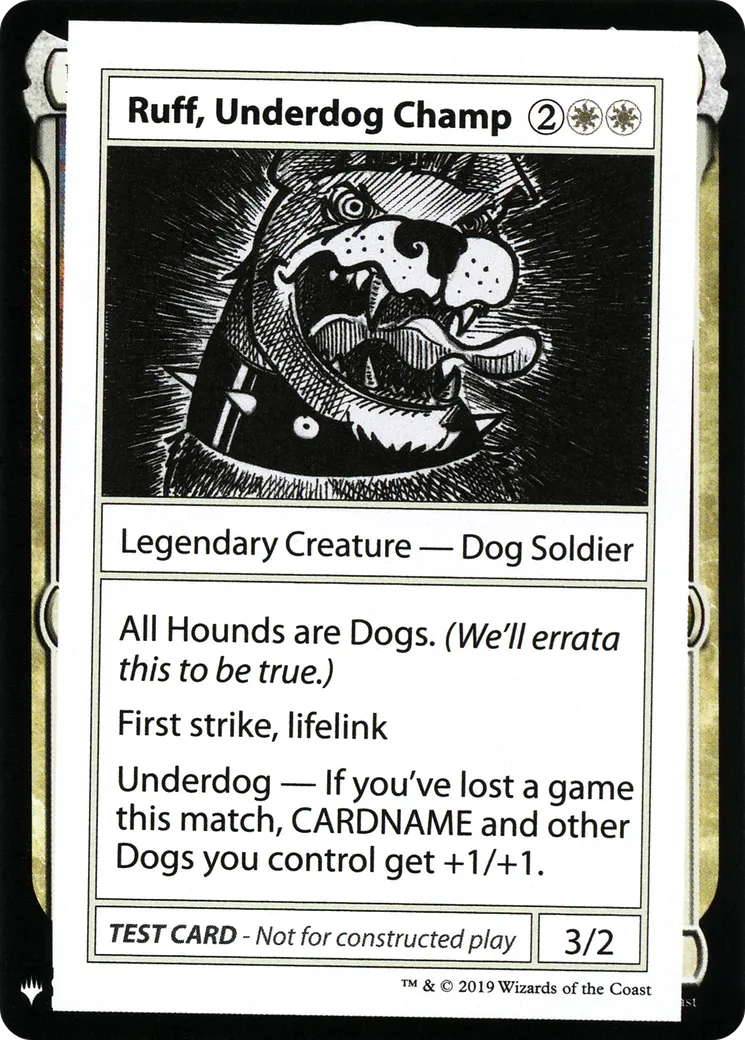 Ruff, Underdog Champ — Mystery Booster Playtest Cards 2019 — Magic: The Gathering