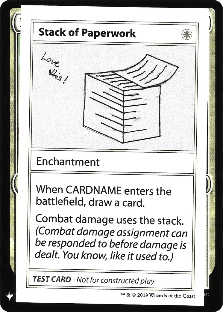 Stack of Paperwork — Mystery Booster Playtest Cards 2019 — Magic: The Gathering
