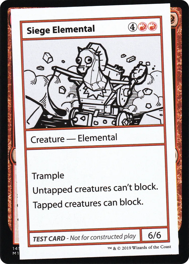 Siege Elemental — Mystery Booster Playtest Cards 2021 — Magic: The Gathering