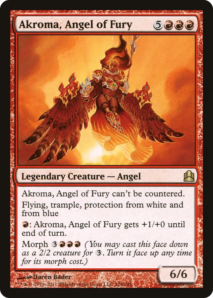 Akroma, Angel of Fury — Commander 2011 — Magic: The Gathering