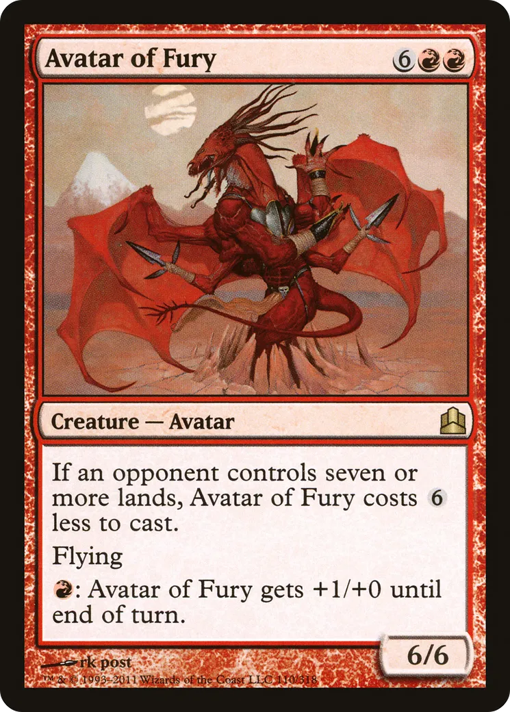 Avatar of Fury — Commander 2011 — Magic: The Gathering