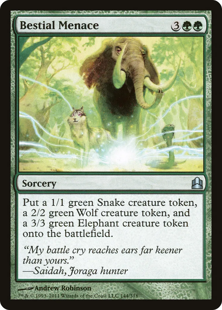 Bestial Menace — Commander 2011 — Magic: The Gathering