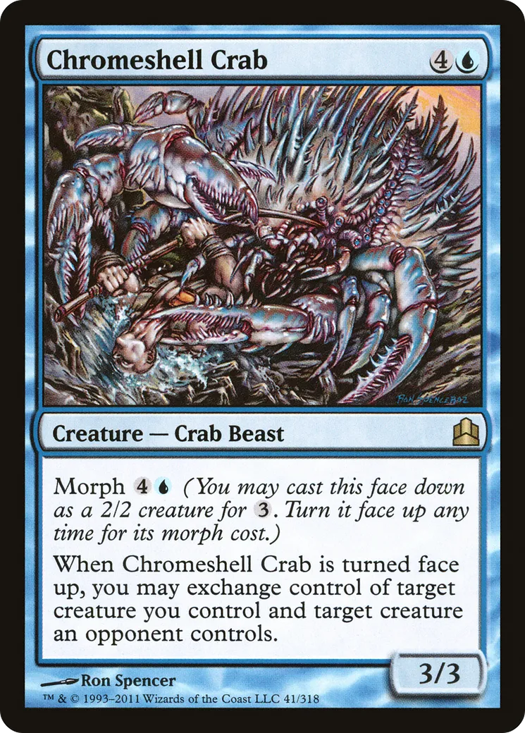 Chromeshell Crab — Commander 2011 — Magic: The Gathering