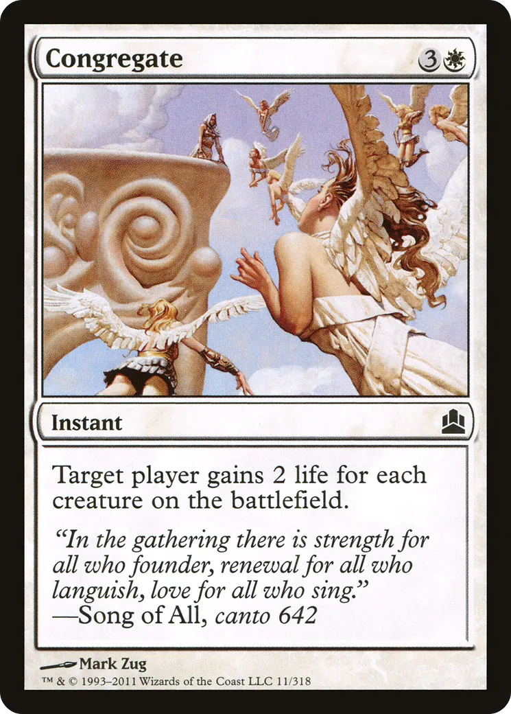 Congregate from Commander 2011 - Magic: The Gathering