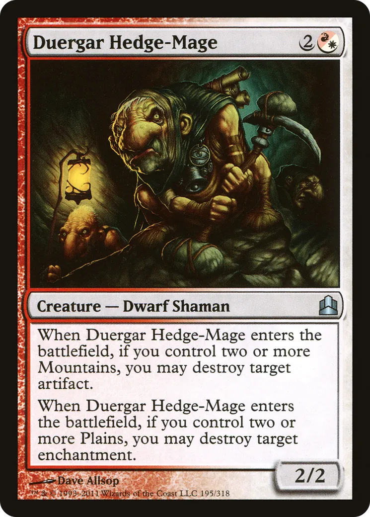 Duergar Hedge-Mage — Commander 2011 — Magic: The Gathering
