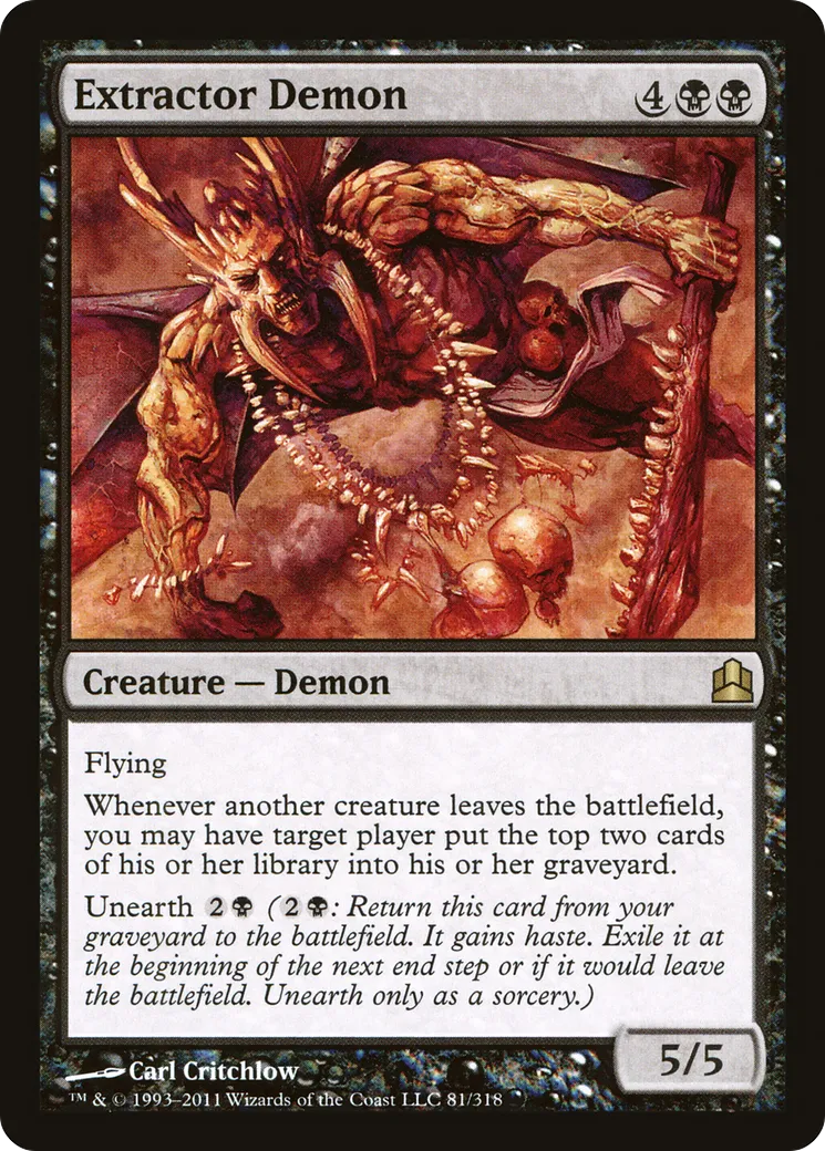 Démon extracteur — Commander 2011 — Magic: The Gathering