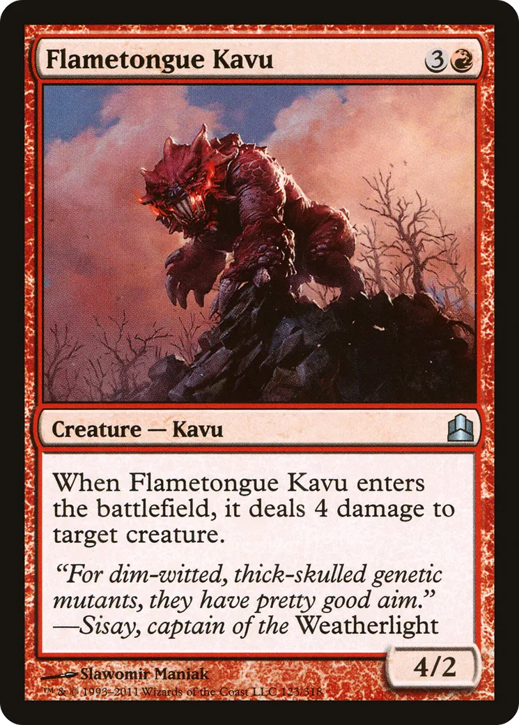 Flametongue Kavu — Commander 2011 — Magic: The Gathering