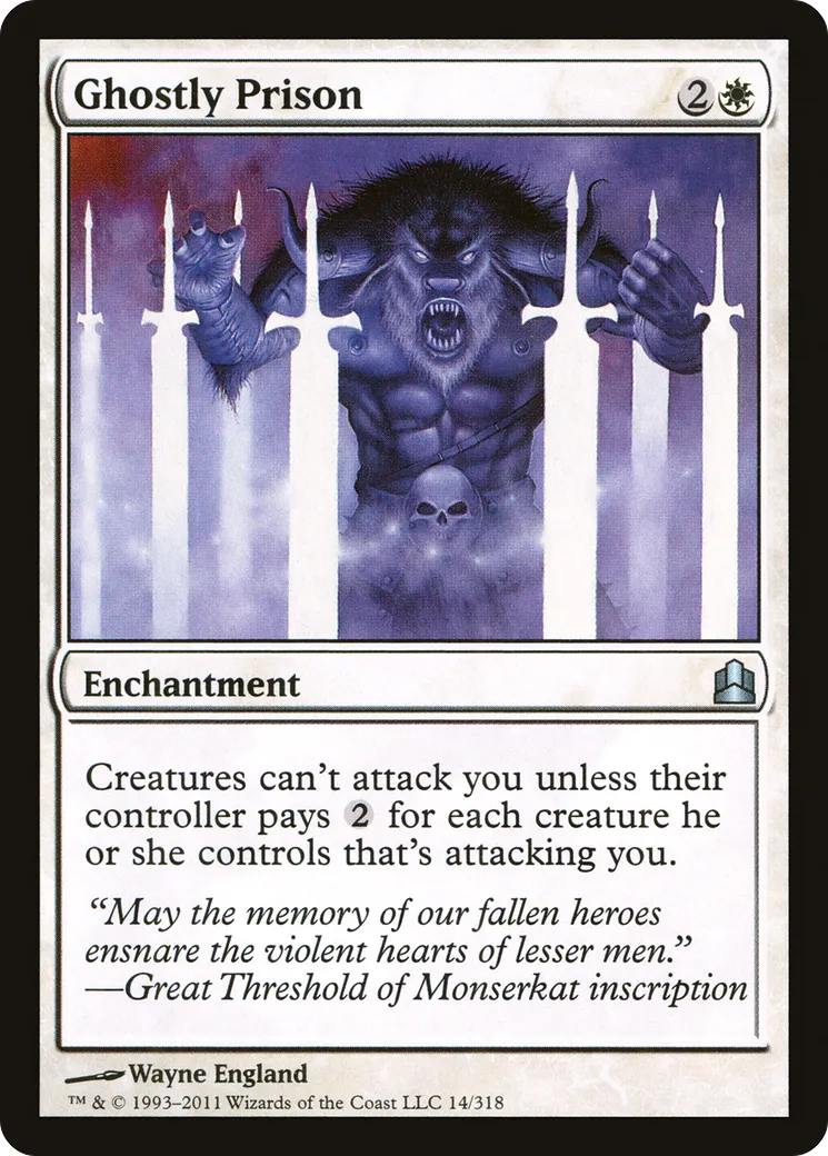 Ghostly Prison — Commander 2011 — Magic: The Gathering