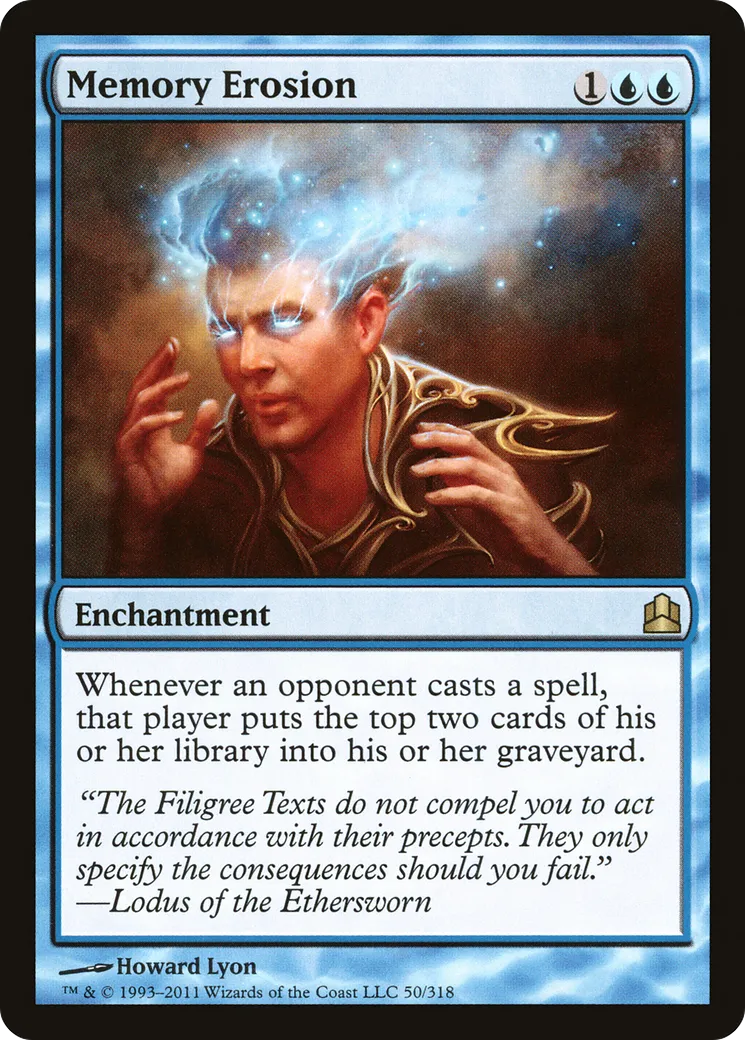 Memory Erosion — Commander 2011 — Magic: The Gathering