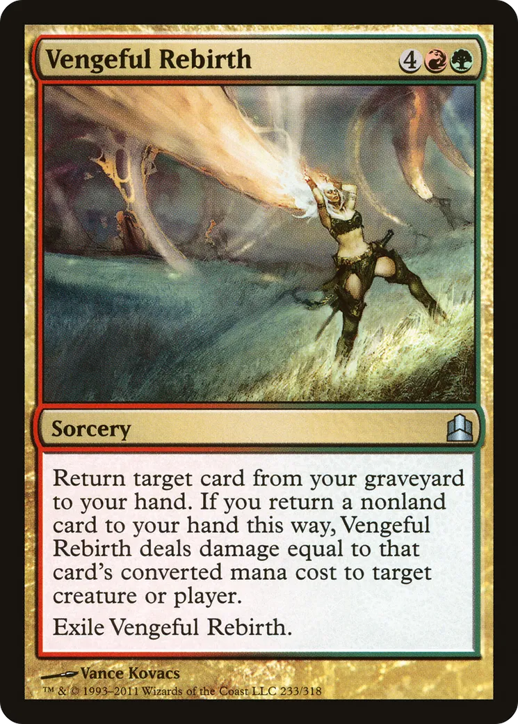 Vengeful Rebirth from Commander 2011 - Magic: The Gathering
