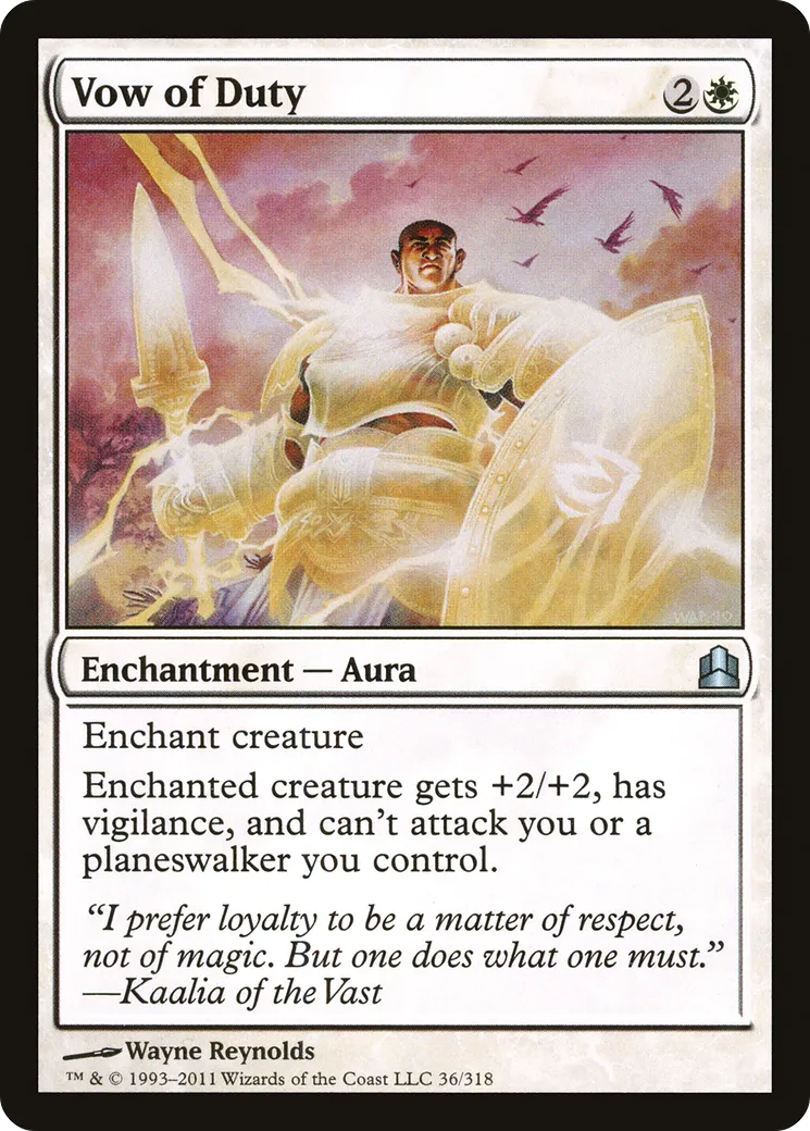 Vow of Duty from Commander 2011 - Magic: The Gathering