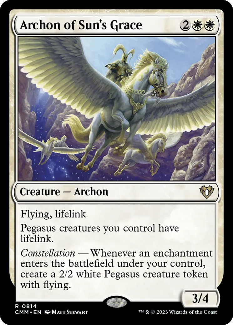 Archon of Sun's Grace — Commander Masters — Magic: The Gathering