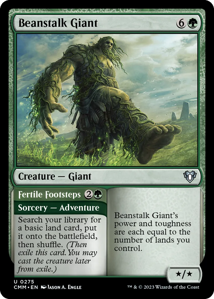 Beanstalk Giant // Fertile Footsteps — Commander Masters — Magic: The Gathering
