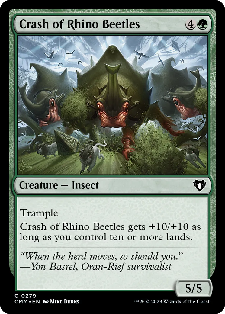 Crash of Rhino Beetles — Commander Masters — Magic: The Gathering