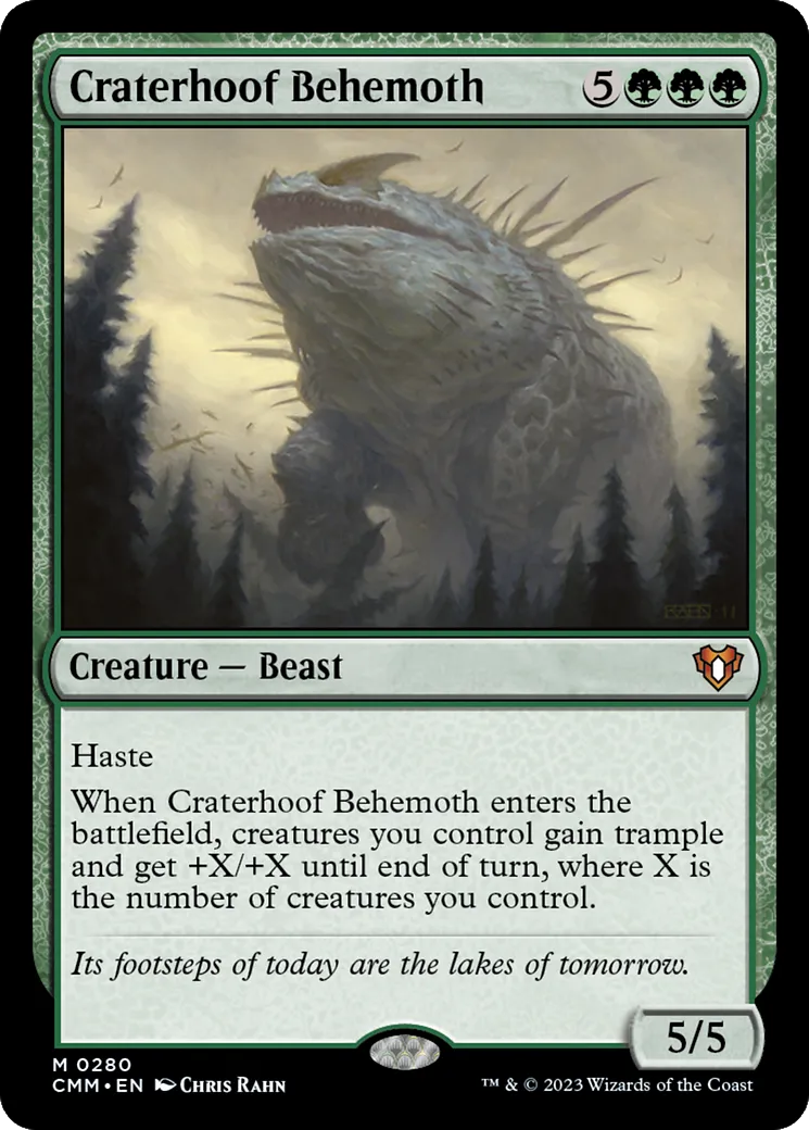 Béhémoth caveur de cratères — Commander Masters — Magic: The Gathering