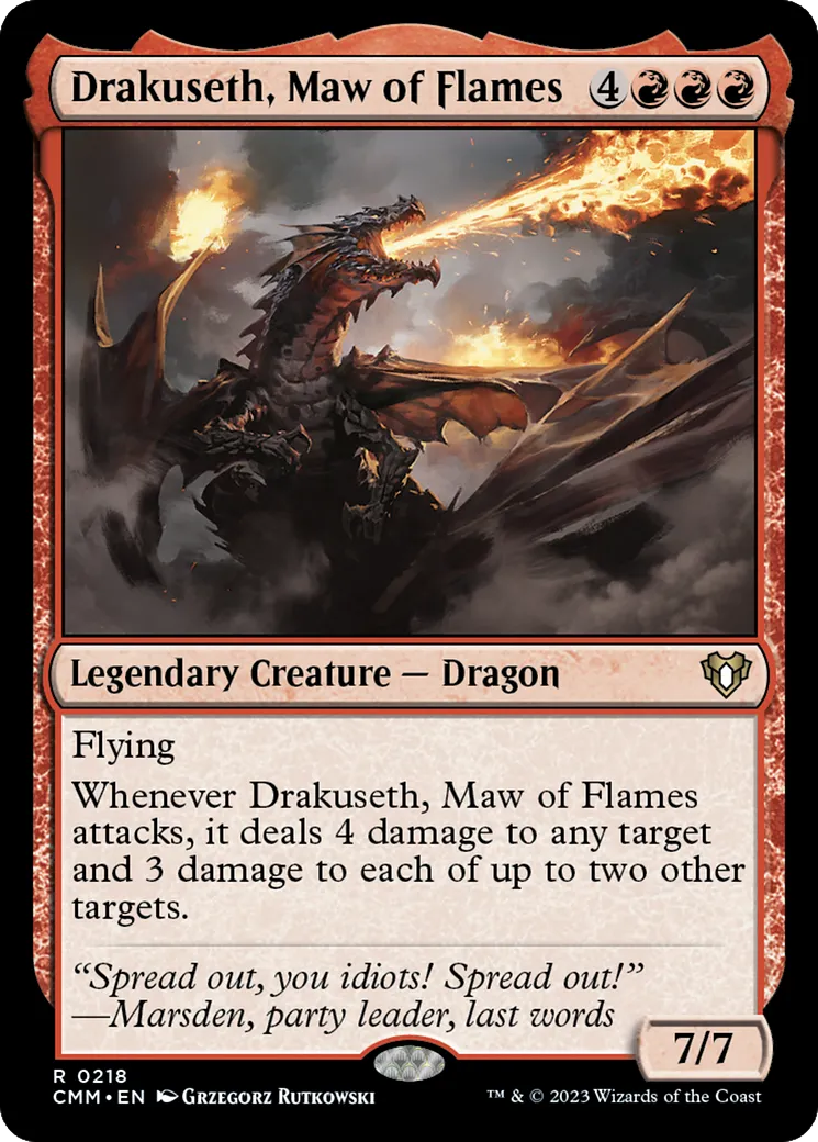 Drakuseth, Maw of Flames — Commander Masters — Magic: The Gathering