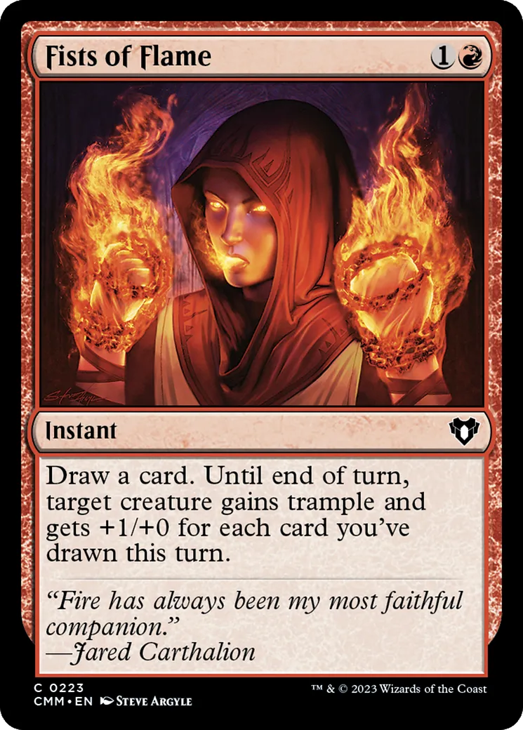 Poings de flammes — Commander Masters — Magic: The Gathering