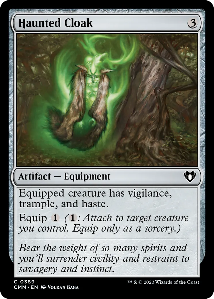 Haunted Cloak — Commander Masters — Magic: The Gathering