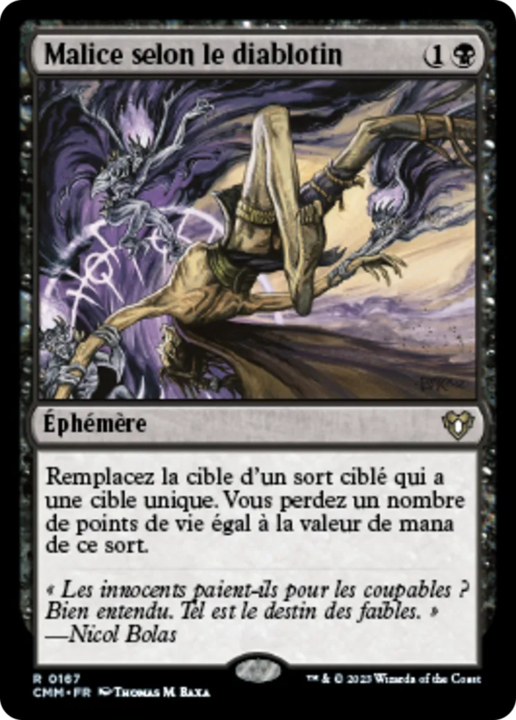 Malice selon le diablotin — Commander Masters — Magic: The Gathering