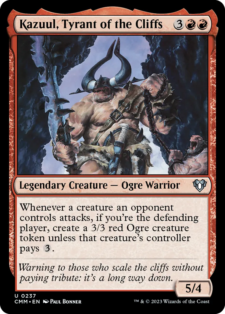 Kazuul, Tyrant of the Cliffs — Commander Masters — Magic: The Gathering