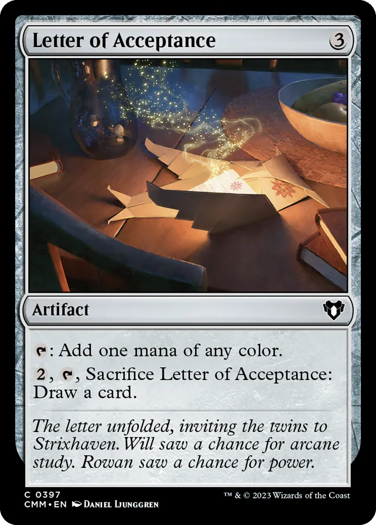 Lettre d'admission — Commander Masters — Magic: The Gathering