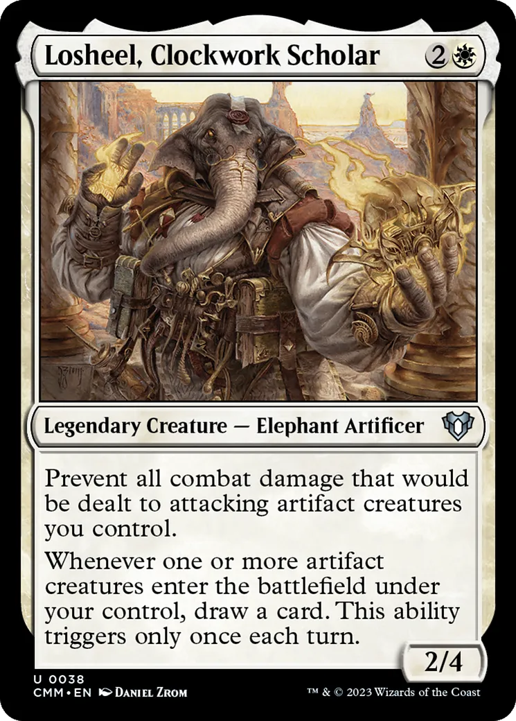 Losheel, Clockwork Scholar — Commander Masters — Magic: The Gathering