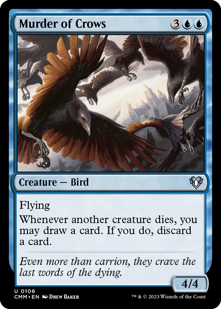 Murder of Crows — Commander Masters — Magic: The Gathering