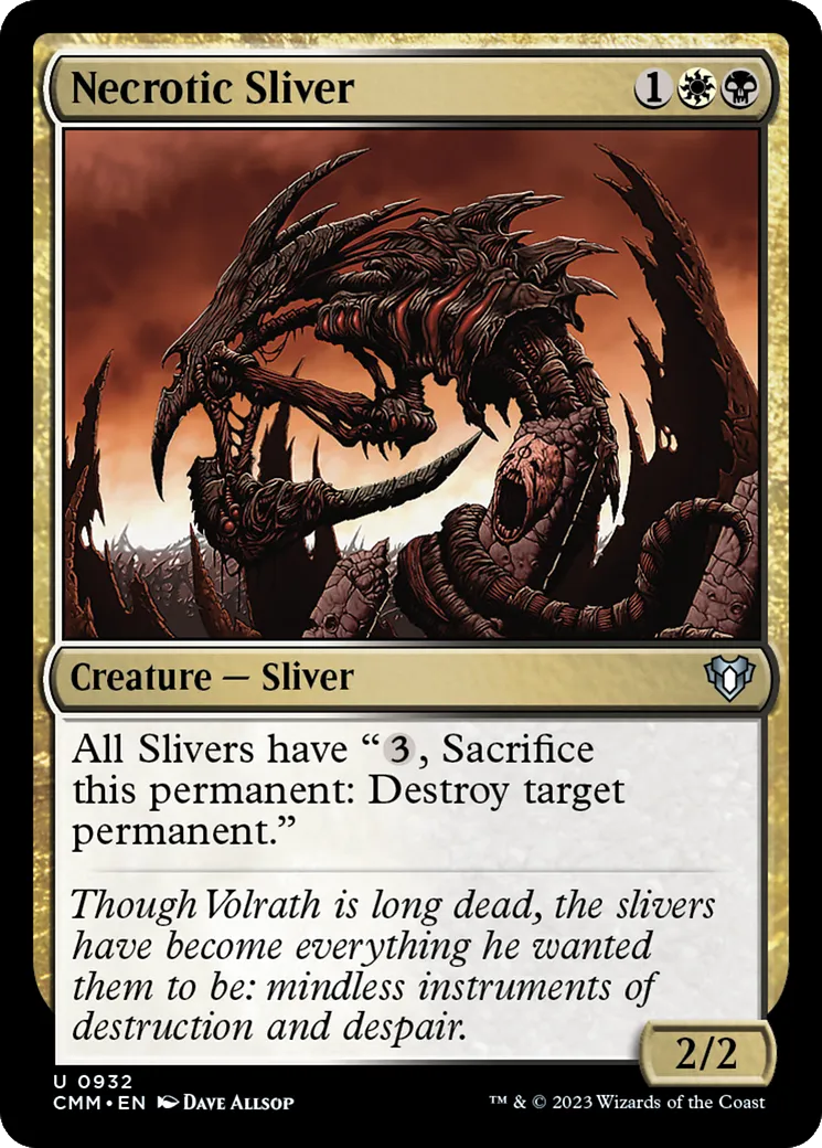 Necrotic Sliver — Commander Masters — Magic: The Gathering