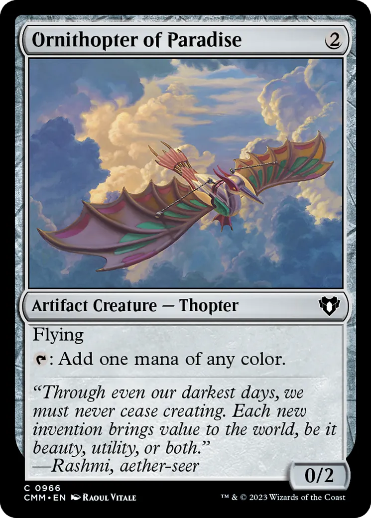 Ornithoptère de paradis — Commander Masters — Magic: The Gathering