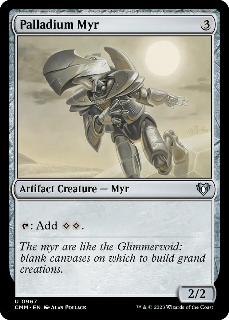Myr de palladium — Commander Masters — Magic: The Gathering