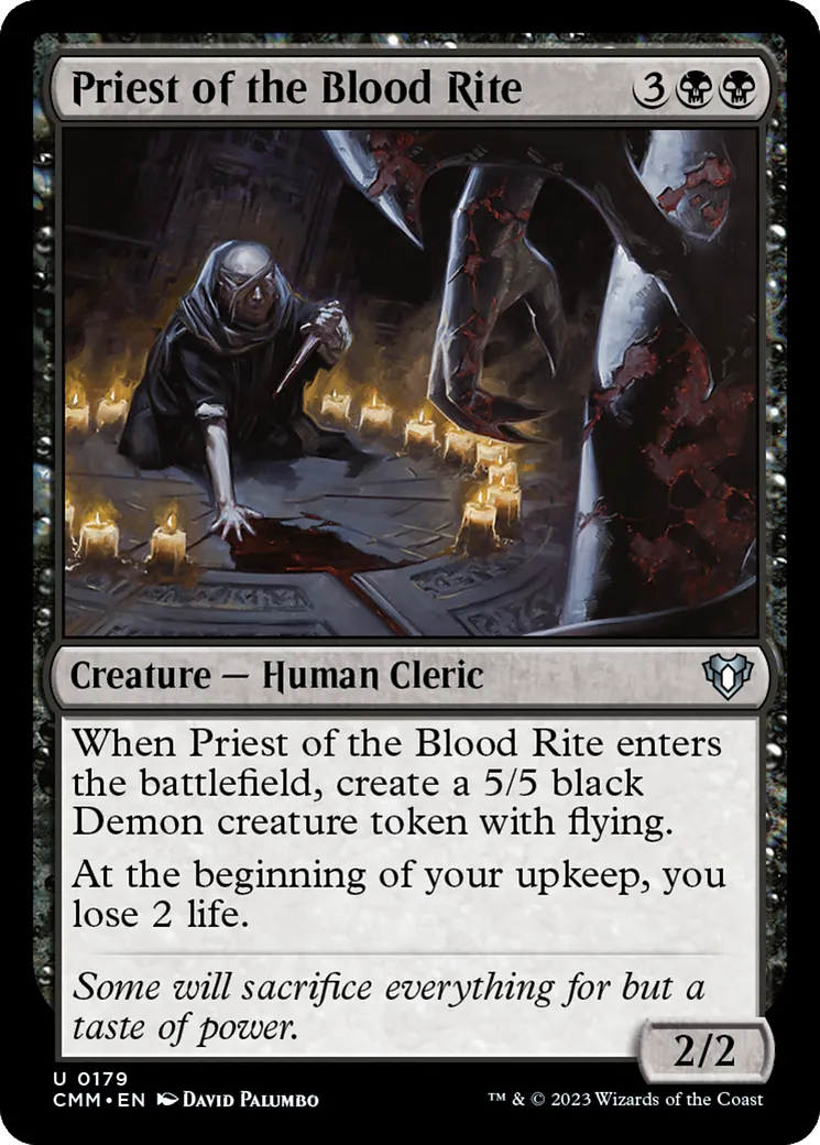 Prêtre du sacre du sang — Commander Masters — Magic: The Gathering