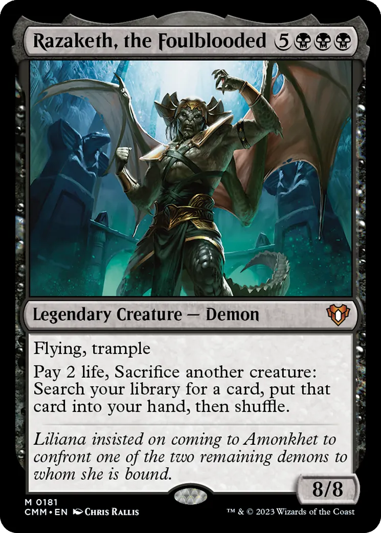 Razaketh, the Foulblooded — Commander Masters — Magic: The Gathering