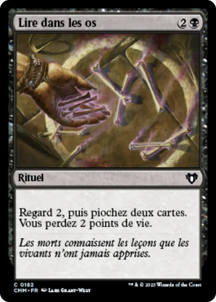Lire dans les os — Commander Masters — Magic: The Gathering