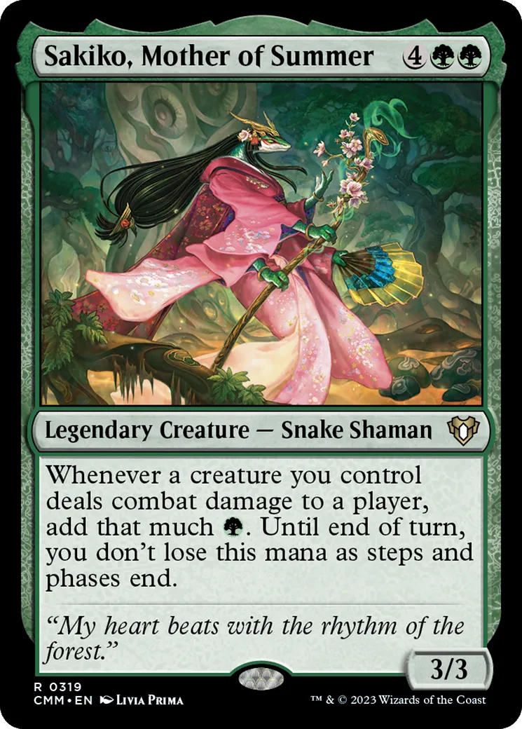 Sakiko, Mother of Summer — Commander Masters — Magic: The Gathering