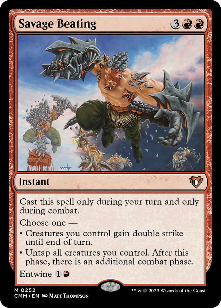 Savage Beating — Commander Masters — Magic: The Gathering