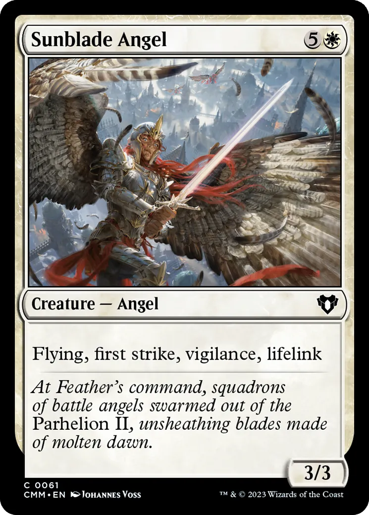 Sunblade Angel — Commander Masters — Magic: The Gathering