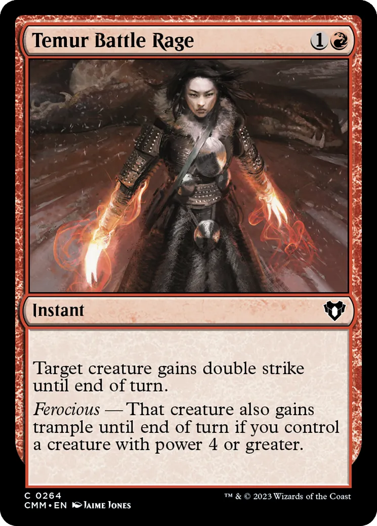 Rage de bataille temurienne — Commander Masters — Magic: The Gathering