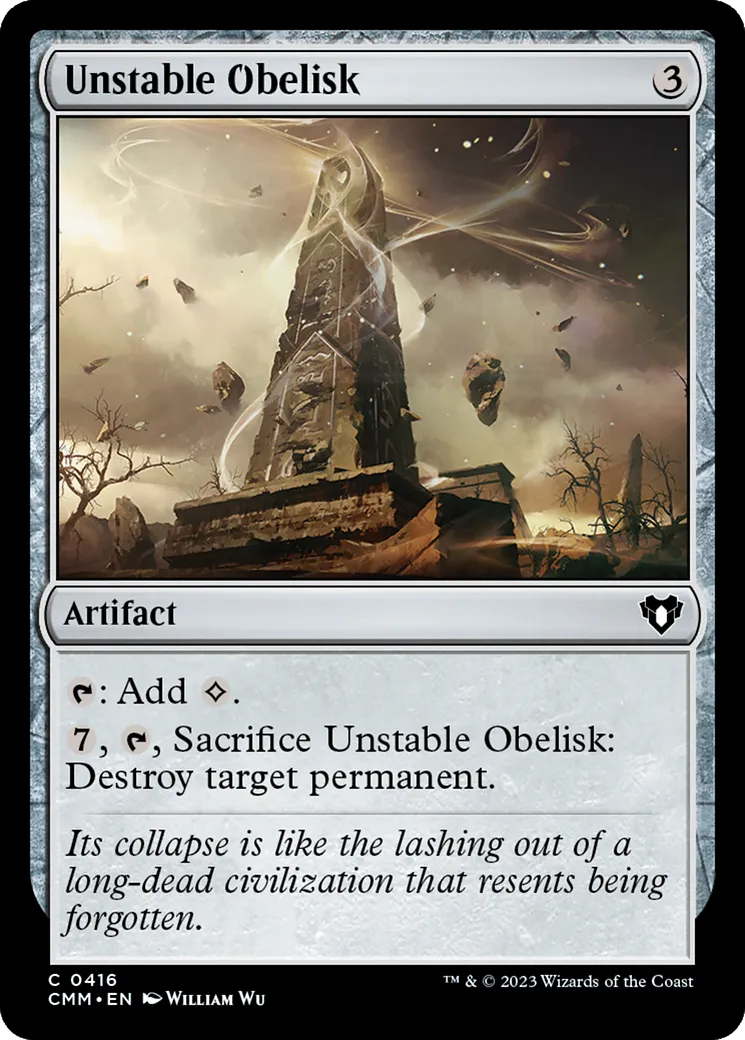 Obélisque instable — Commander Masters — Magic: The Gathering