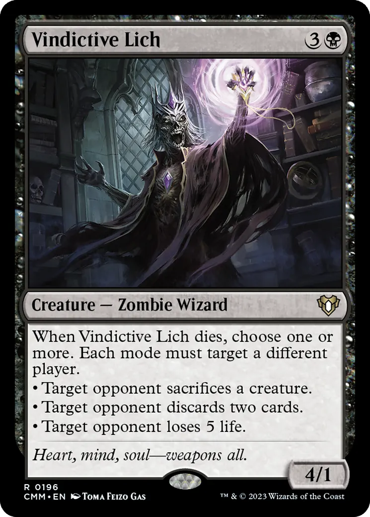 Vindictive Lich — Commander Masters — Magic: The Gathering