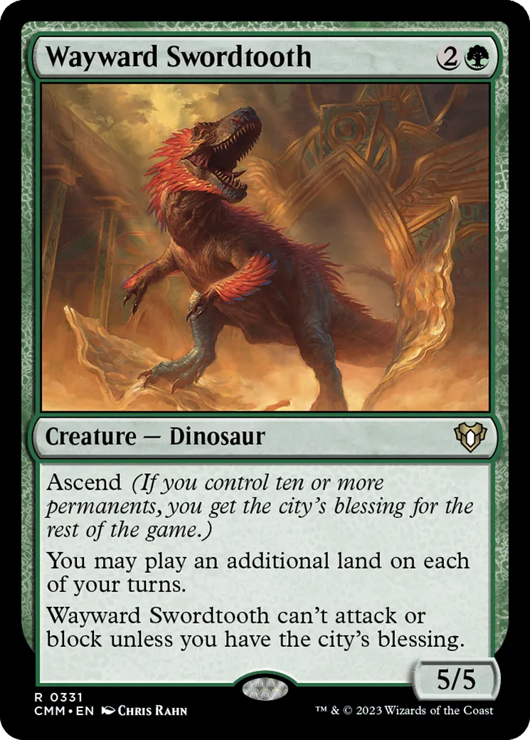 Wayward Swordtooth — Commander Masters — Magic: The Gathering
