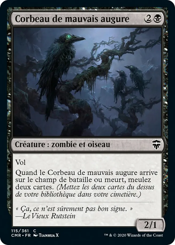 Corbeau de mauvais augure — Commander Legends — Magic: The Gathering
