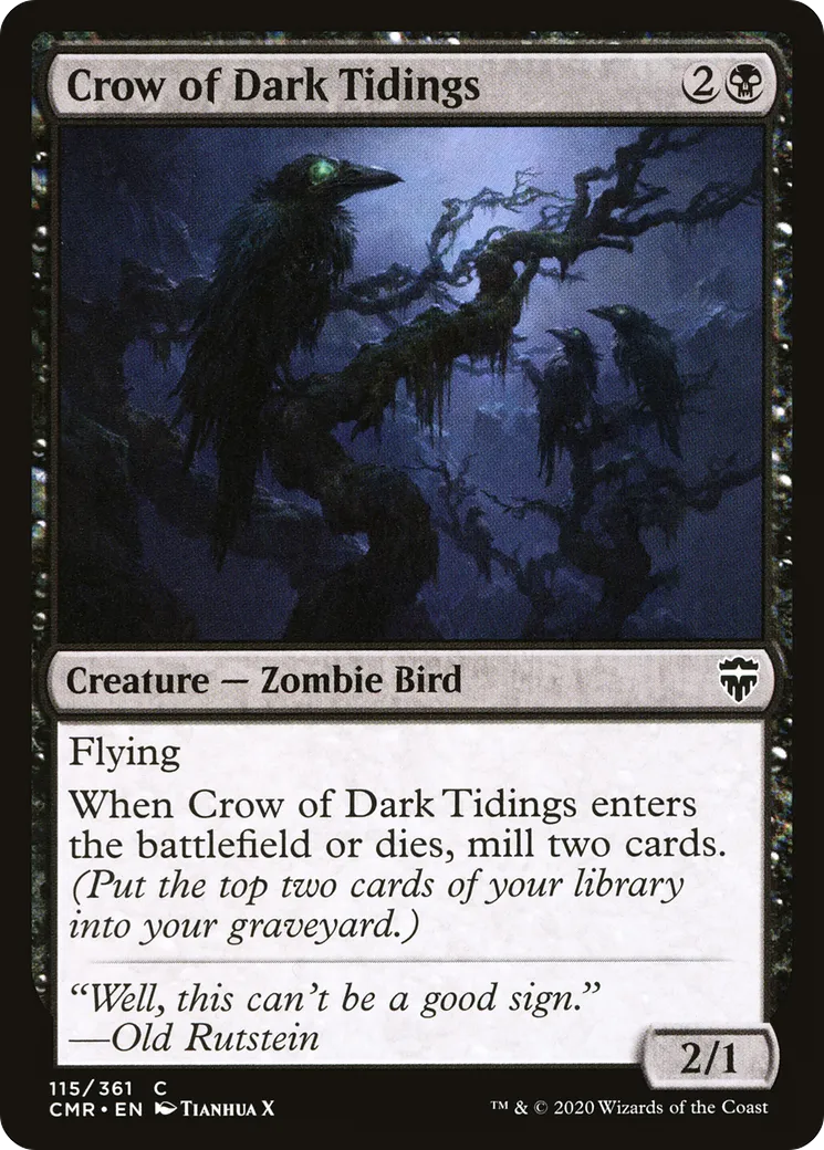 Crow of Dark Tidings from Commander Legends - Magic: The Gathering