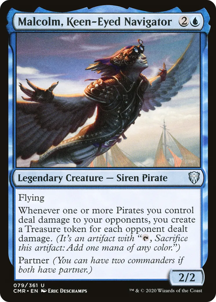 Malcolm, navigateur à l'œil perçant — Commander Legends — Magic: The Gathering