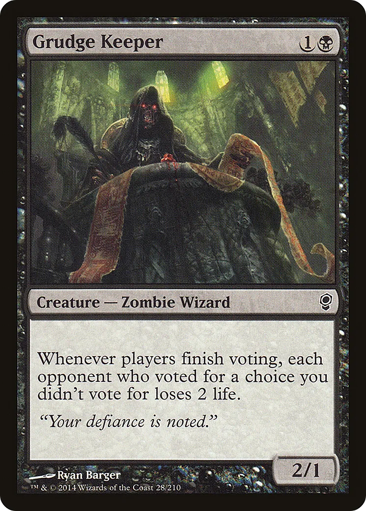 Grudge Keeper from Conspiracy - Magic: The Gathering