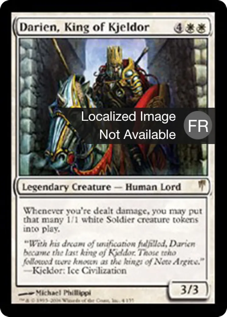 Darien, roi du Kjeldor — Coldsnap — Magic: The Gathering
