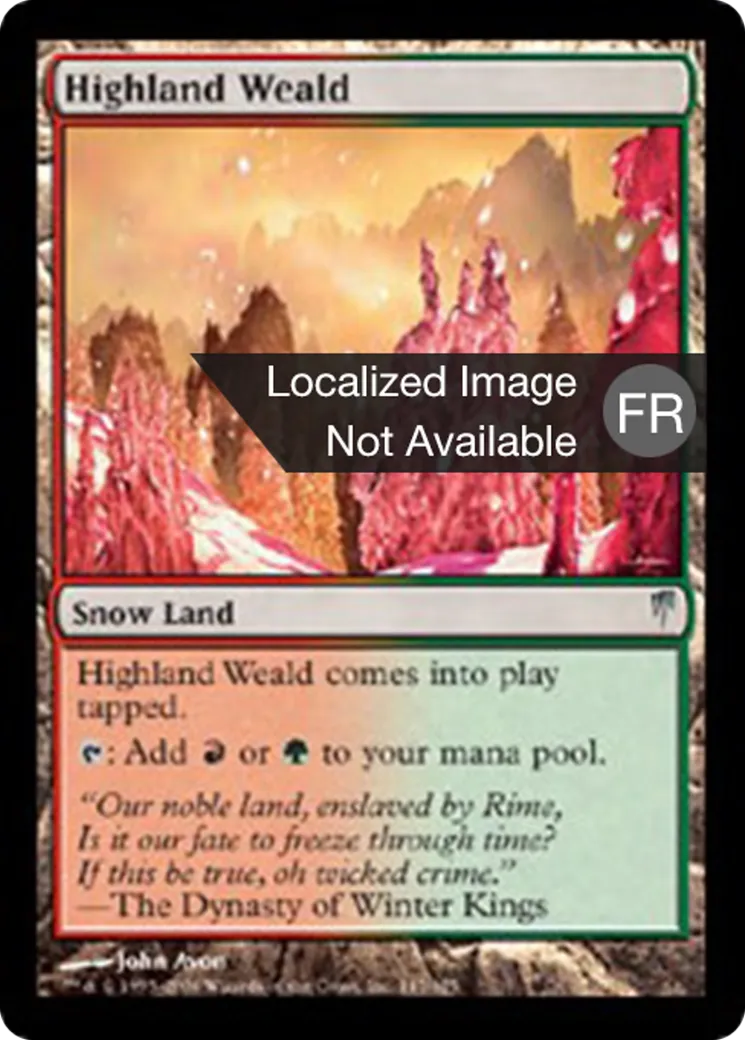 Sylve des hautes terres — Coldsnap — Magic: The Gathering