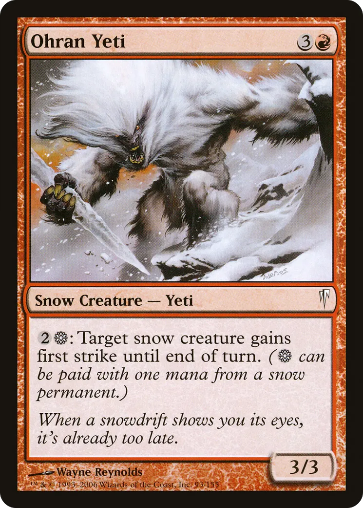 Ohran Yeti — Coldsnap — Magic: The Gathering